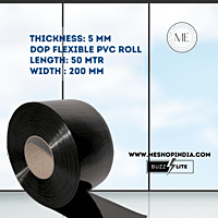 Buzz Lite PVC Roll-Welding Grade 50 mtr-5 MM x 200 mm Solid Black with 12 months warranty