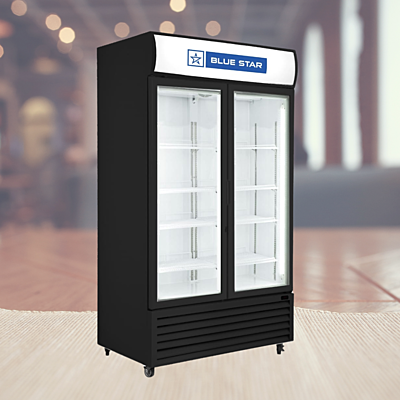 Self-Closing Doors: Self-closing doors of Blue Star VC800CD Visi Cooler for energy efficiency Self-Closing Doors: Self-closing doors of Blue Star VC800CD Visi Cooler for energy efficiency