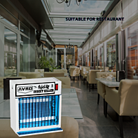Avro Flying Insect Killer-500 Classic Series mounted on a wall in a restaurant. Avro Flying Insect Killer-500 Classic Series mounted on a wall in a restaurant.