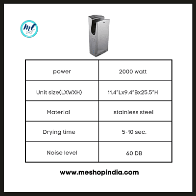 Avro Automatic Jet Hand Dryer (SS body) 2300 watt Avro Automatic Jet Hand Dryer (SS body) 2300 watt