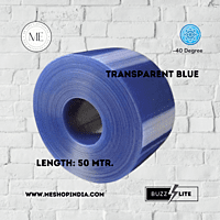Buzz Lite PVC Roll- Polar freezer grade 50 mtr-2 MM x 300 mm Transparent Blue with 12 months warranty