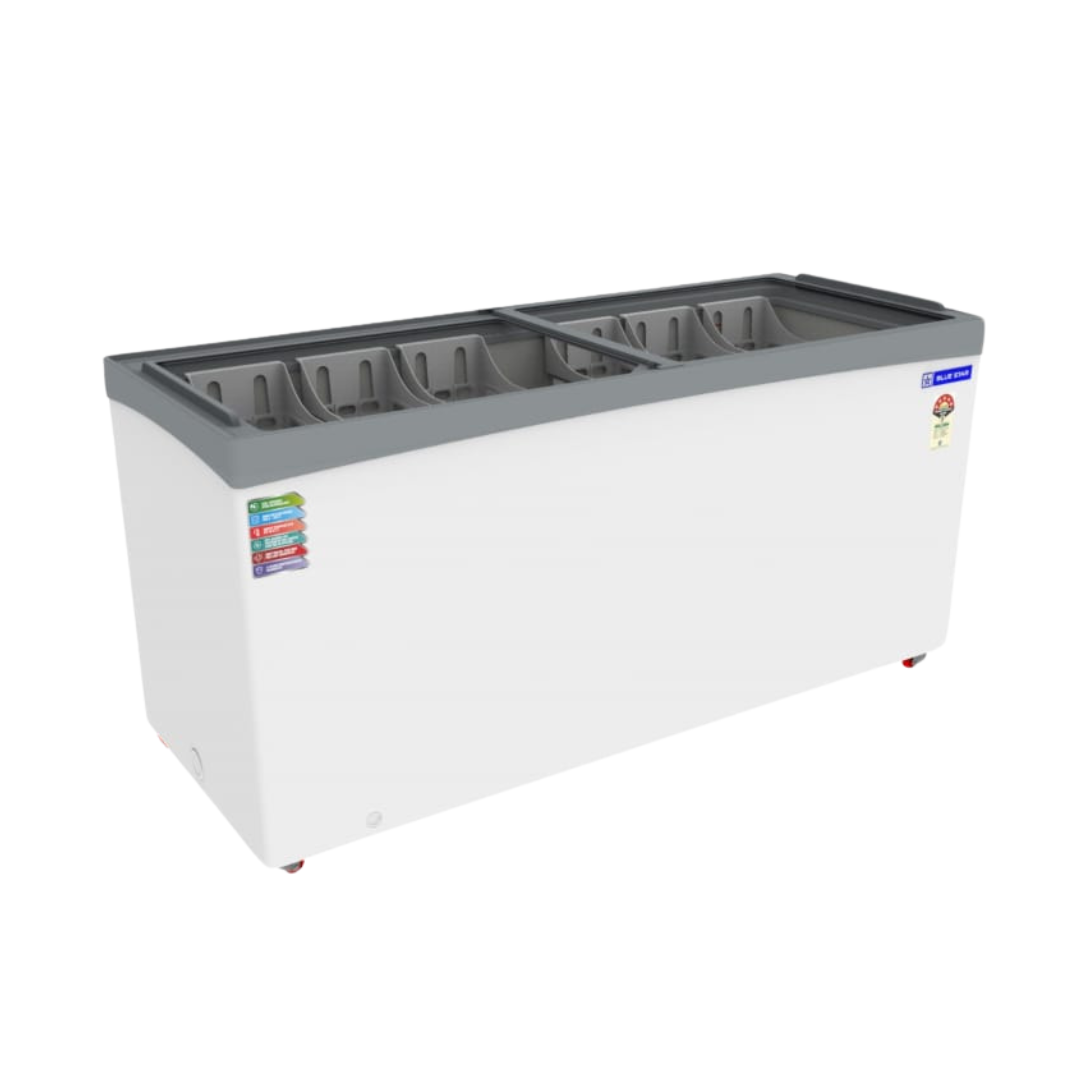 Side look of Blue Star Flat Glass Top Deep Freezer-GT5-590NP Side look of Blue Star Flat Glass Top Deep Freezer-GT5-590NP