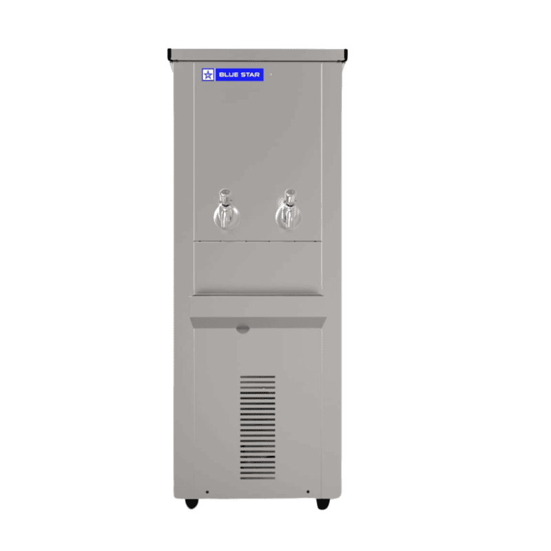Front view of Blue star PC 240 water cooler with plain and cold water option Front view of Blue star PC 240 water cooler with plain and cold water option