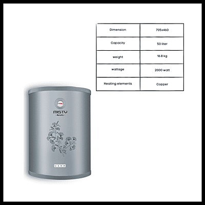 Usha 50 liter Water Heater-Misty-Ivory Usha 50 liter Water Heater-Misty-Ivory