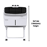 Kenstar Ventina 60 Litres Personal Air Cooler with Trolley, Ice Chamber (White)