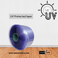 Buzz Lite PVC Roll- Polar Double Ribbed 50 mtr-2 MM x 200 mm Transparent Blue with 12 months warranty