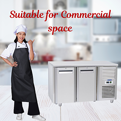 The two-door under-counter chiller from Blue Star Kitchen is perfect for Commercial spaces. The two-door under-counter chiller from Blue Star Kitchen is perfect for Commercial spaces.