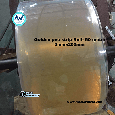 Buzz Lite PVC Roll- Dop quality 50 mtr-2 MM x 200 mm Transparent Golden with 12 months warranty
