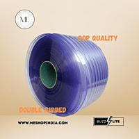 Buzz Lite PVC Roll- Polar Double Ribbed 50 mtr-2 MM x 200 mm Transparent Blue with 12 months warranty