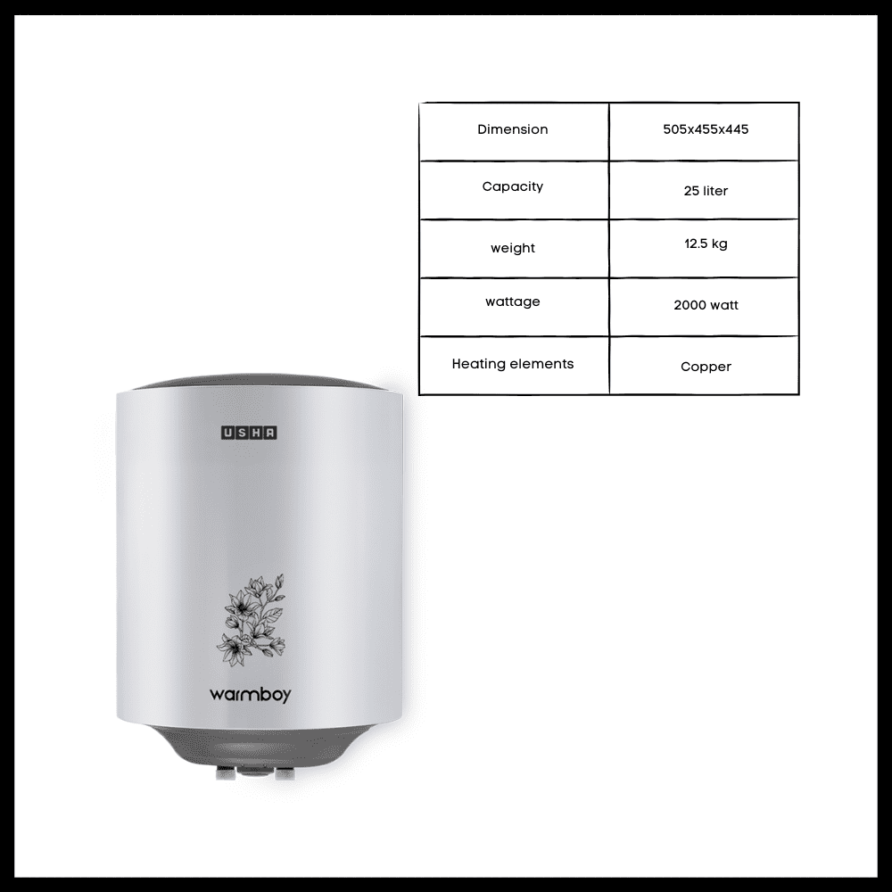 Usha 25 liter Water Heater-warmboy