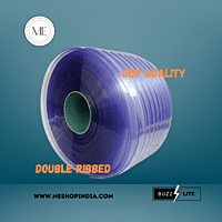 Buzz Lite PVC Roll- Polar Double Riabbed 50 mtr-3 MM x 200 mm Transparent Blue with 12 months warranty