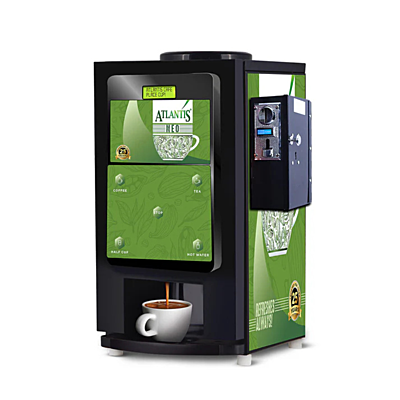 Front look of Atlantis Neo Coin Operated 4-Lane Tea and Coffee Vending Machine