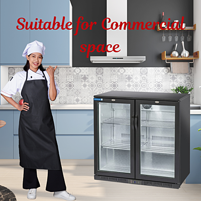 Ample Storage for Drinks: The Blue Star 2-door backbar chiller