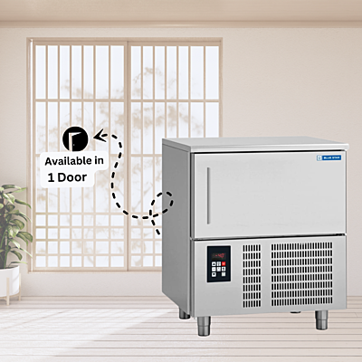 Durable stainless steel construction of a Blue Star BF05G Blast Freezer. Durable stainless steel construction of a Blue Star BF05G Blast Freezer.
