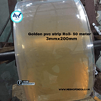 Buzz Lite PVC Roll- Dop quality 50 mtr-3 MM x 200 mm Transparent Golden with 12 months warranty