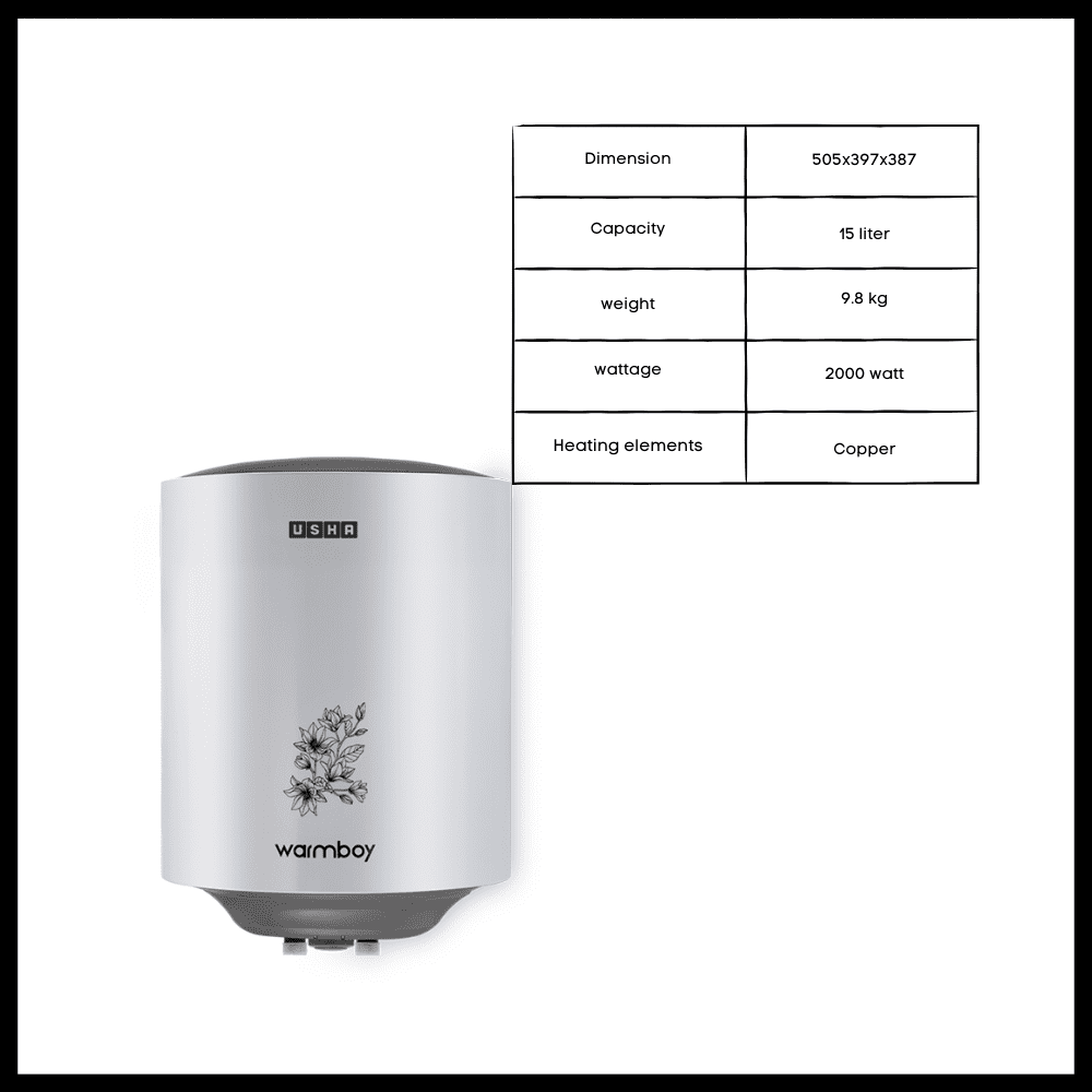 Usha 15 liter Water Heater-warmboy Usha 15 liter Water Heater-warmboy