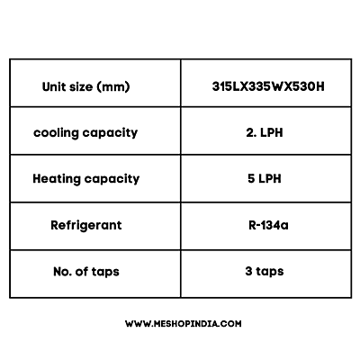 Specification of Atlantis One Child-Safe Water Cooler with Hot/cold and normal water option Specification of Atlantis One Child-Safe Water Cooler with Hot/cold and normal water option