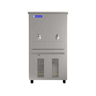 Front look of Blue Star SDLX 80120B stainless steel water cooler