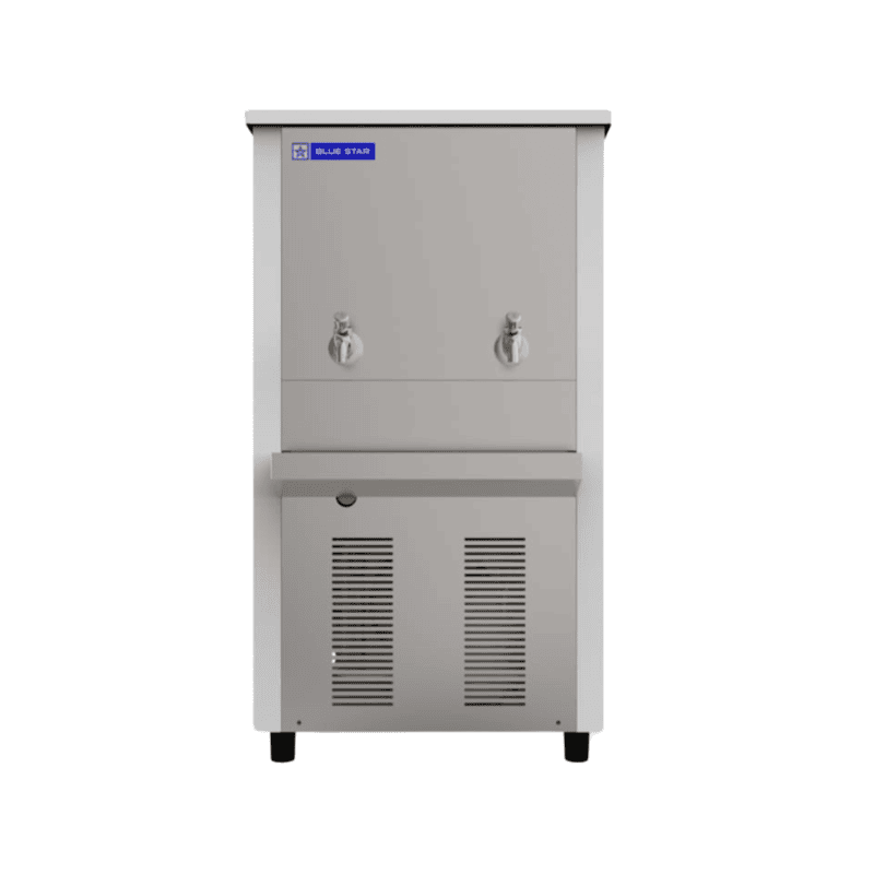 Front view of Blue Star 6080 water cooler with a pre-coated sheet body in the NST series. Front view of Blue Star 6080 water cooler with a pre-coated sheet body in the NST series.