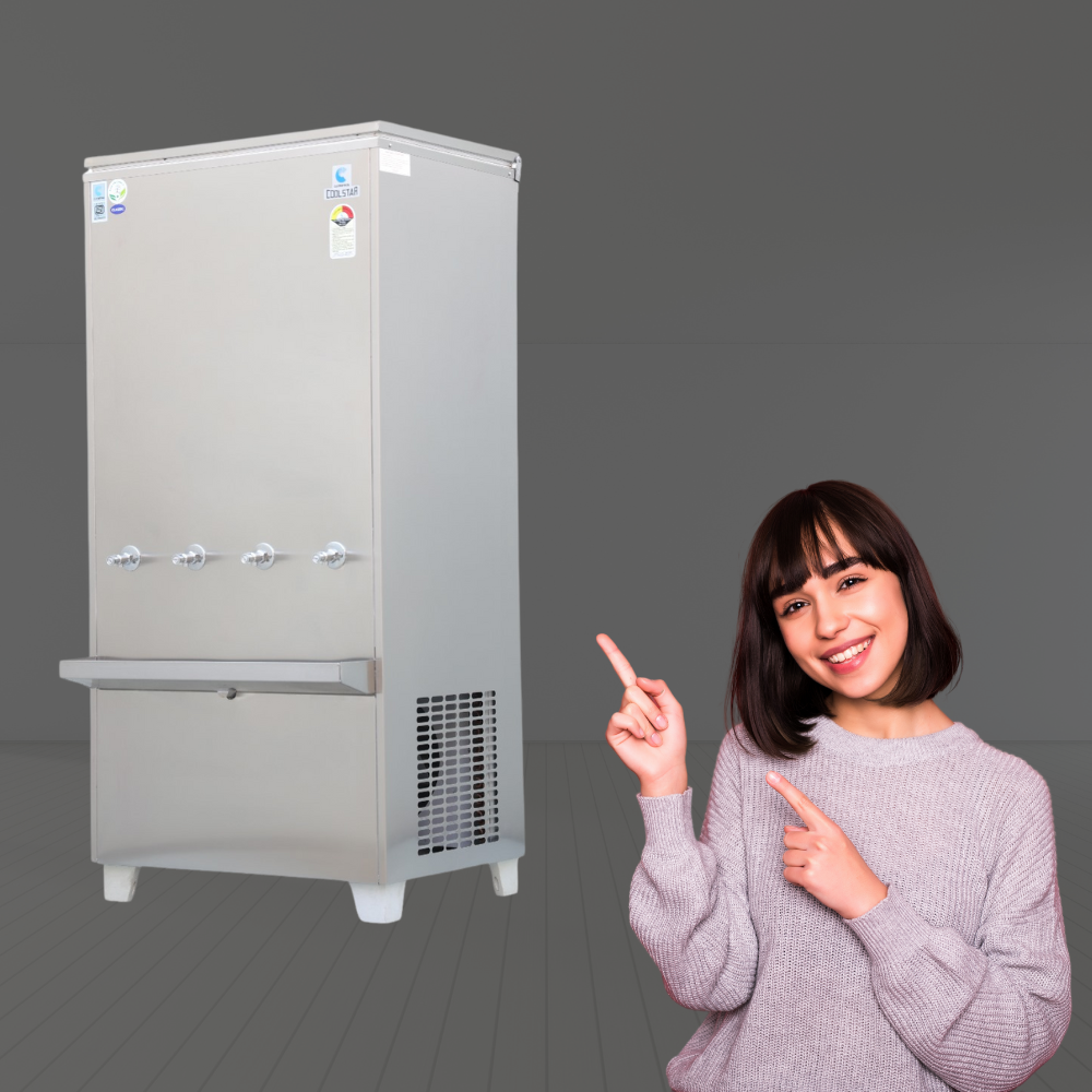 Climatrol Cool Star Prima SS Series-SS150400 water cooler, front view. Climatrol Cool Star Prima SS Series-SS150400 water cooler, front view.