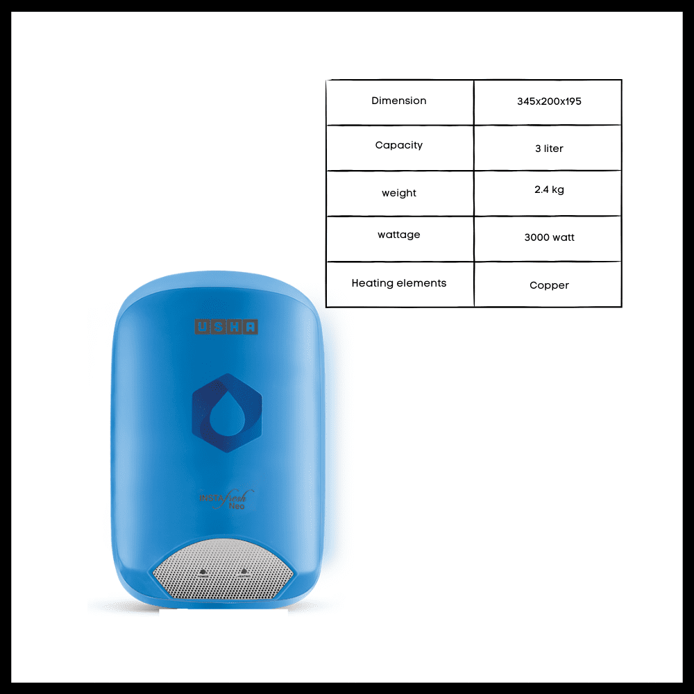 Usha Instafresh Neo-3 liter water heater