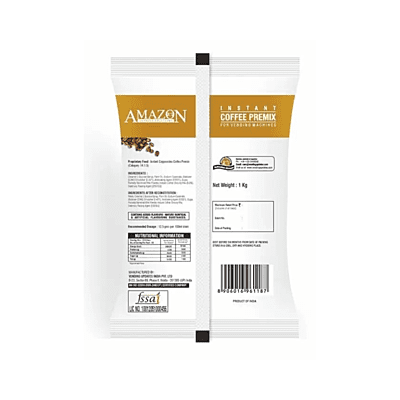 AMAZON 3 in 1 Instant Cappuccino Coffee Premix-1kg-Rich Creamy Flavor AMAZON 3 in 1 Instant Cappuccino Coffee Premix-1kg-Rich Creamy Flavor