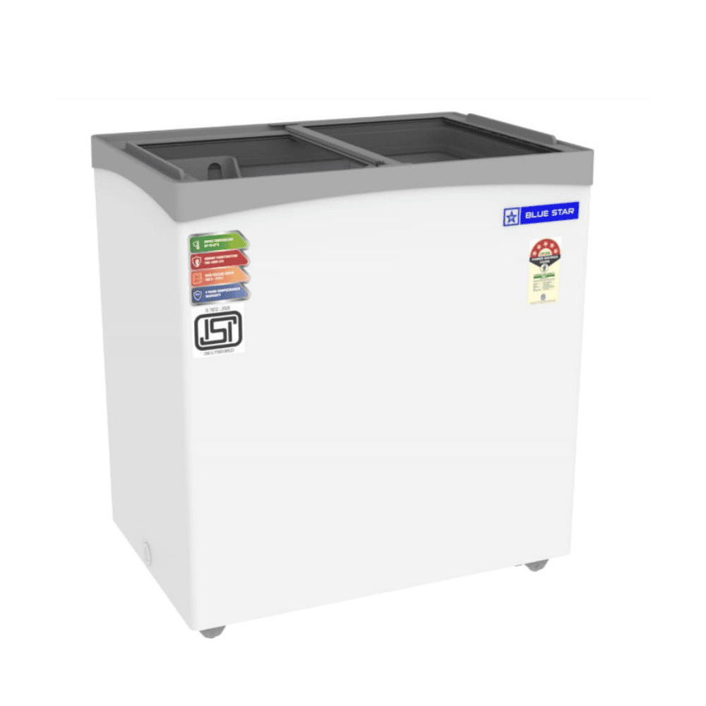 Blue Star Flat Glass Top Deep Freezer - GT5-180NP | meshopindia.com