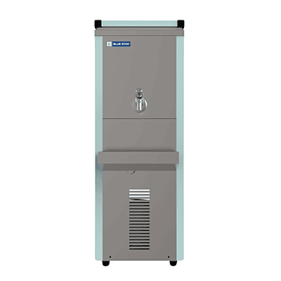 Front view of Blue star NST2020 with 20 liter storage water cooler
