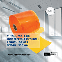 Buzz Lite PVC Roll- Anti Insect 50 mtr-2 MM x 300 mm Transparent Orange with 12 months warranty