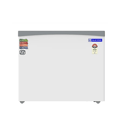 Blue Star Flat Glass Top Deep Freezer 350 Litre - Front View with Glass Top Closed Blue Star Flat Glass Top Deep Freezer 350 Litre - Front View with Glass Top Closed
