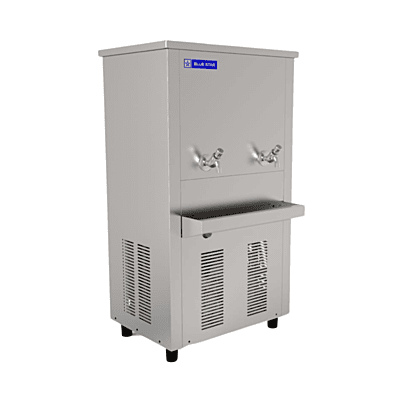 Blue Star SDLX 150150C water cooler, featuring a 150-liter storage tank and ISI mark.