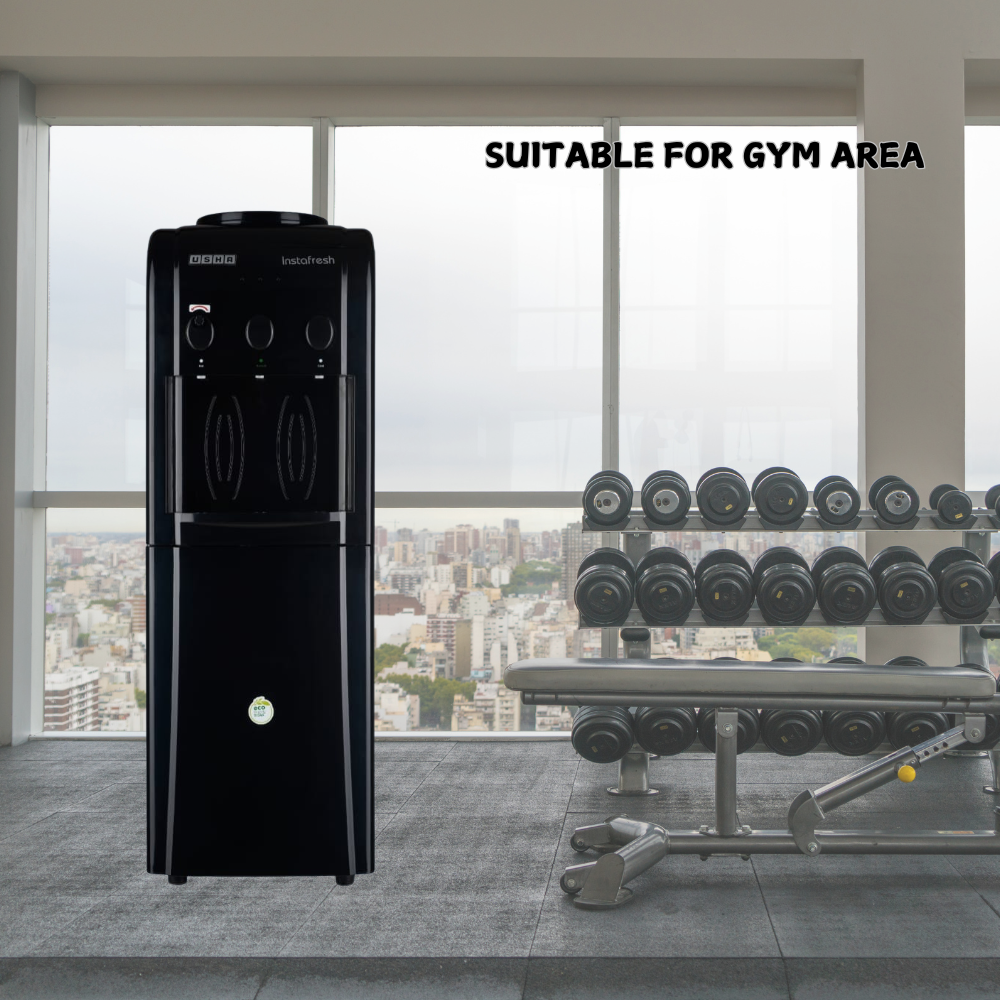 Suitable for Gym: Usha Instafresh water dispenser with Cooling Cabinet Suitable for Gym: Usha Instafresh water dispenser with Cooling Cabinet