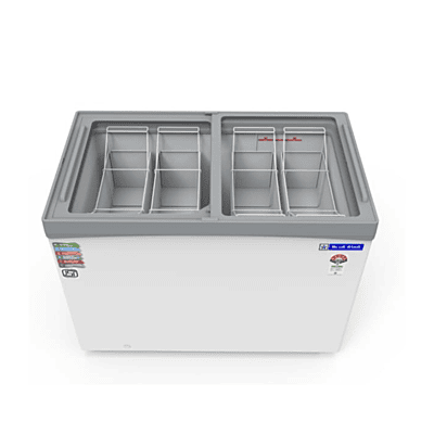 Interior View of Blue Star 350 Litre Deep Freezer with Ample Storage Space
