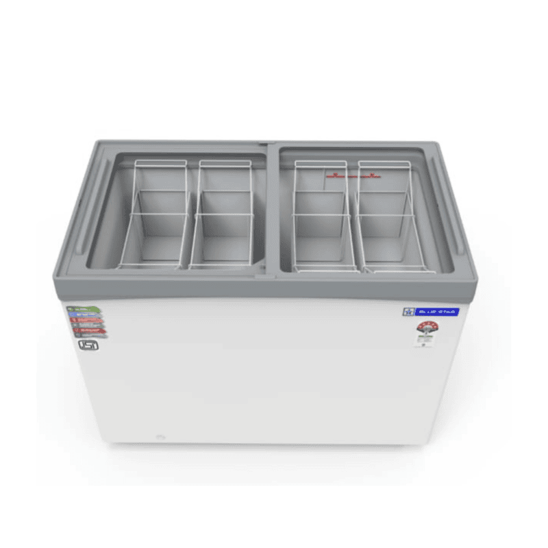 Interior View of Blue Star 350 Litre Deep Freezer with Ample Storage Space Interior View of Blue Star 350 Litre Deep Freezer with Ample Storage Space
