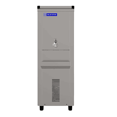 Front view of Blue star SDLX 2020 ET water cooler with 20 liter cooling capacity