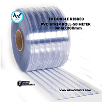 Buzz Lite PVC Roll- Double Ribbed 50 mtr-3 MM x 200 mm Transparent Blue with 12 months warranty