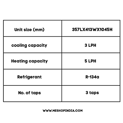 Specification of Blue star BWD1FMCGB water dispenser with Storage Cabinet Specification of Blue star BWD1FMCGB water dispenser with Storage Cabinet