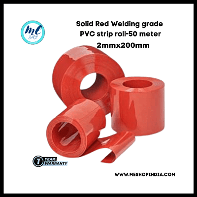 Buzz Lite PVC Roll-Welding Grade 50 mtr-2 MM x 200 mm Solid Red with 12 months warranty