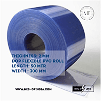 Buzz Lite PVC Roll- Polar freezer grade 50 mtr-2 MM x 300 mm Transparent Blue with 12 months warranty