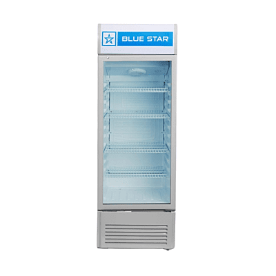 Glass door display refrigerator, Blue Star 250 liters. Glass door display refrigerator, Blue Star 250 liters.