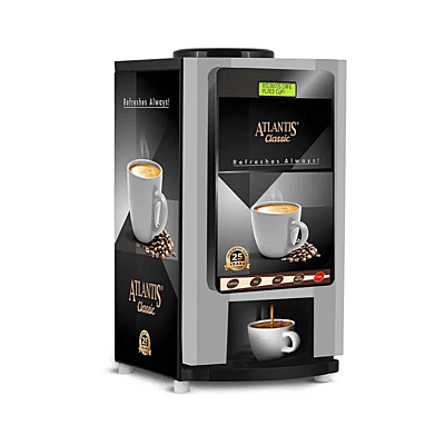 Commercial hot drink vending machine with four options. Commercial hot drink vending machine with four options.