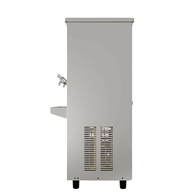 Stainless steel Blue Star SDLX 80120B water cooler with touch controls. Stainless steel Blue Star SDLX 80120B water cooler with touch controls.