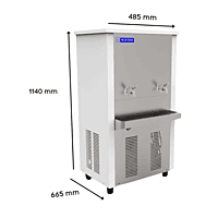 Dimension of Blue star Pre coated sheet body 6080-water cooler NST series Dimension of Blue star Pre coated sheet body 6080-water cooler NST series