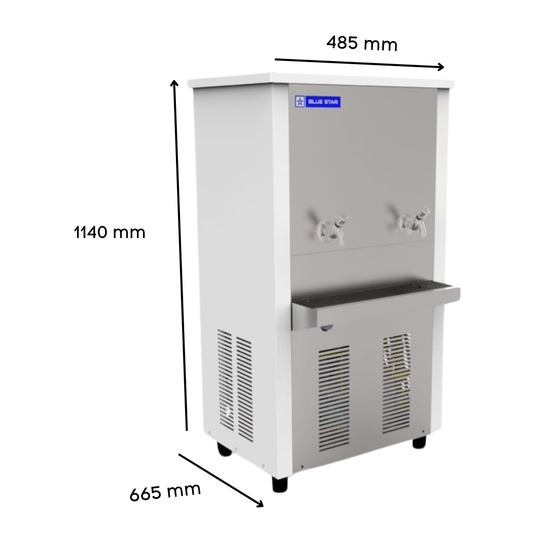 Dimension of Blue star NST6080C Stainless Steel body water cooler Dimension of Blue star NST6080C Stainless Steel body water cooler