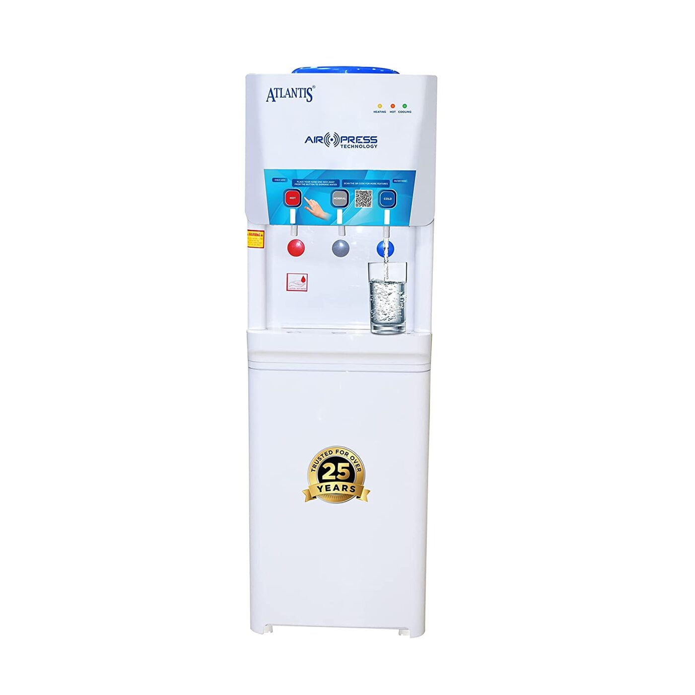 Atlantis Touchless Water Dispenser Air Press Hot/Cold/Normal water with floor standing Atlantis Touchless Water Dispenser Air Press Hot/Cold/Normal water with floor standing