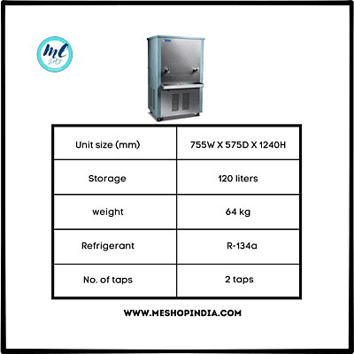 Blue Star NST 80120 water cooler with 120 liter stainless steel storage tank in India Blue Star NST 80120 water cooler with 120 liter stainless steel storage tank in India