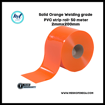 Buzz Lite PVC Roll-Welding Grade 50 mtr-2 MM x 200 mm Solid Orange with 12 months warranty