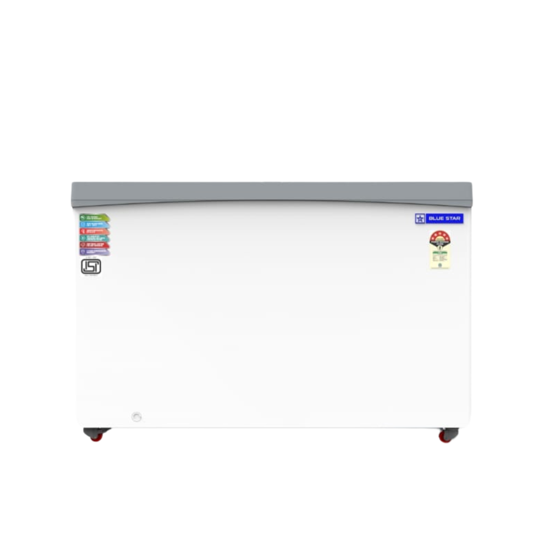 Front look of Blue Star Flat Glass Top Deep Freezer-GT5-410NP