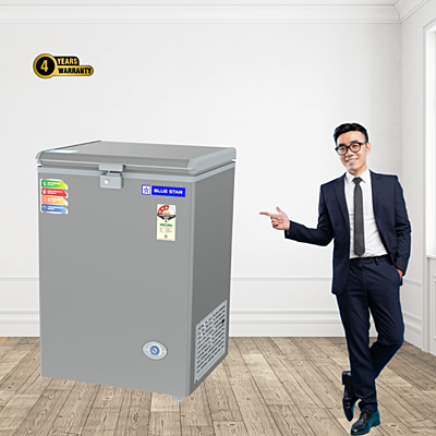 Blue Star CF3-130NPYW-SL Small Deep Freezer with its External Condenser Unit Blue Star CF3-130NPYW-SL Small Deep Freezer with its External Condenser Unit