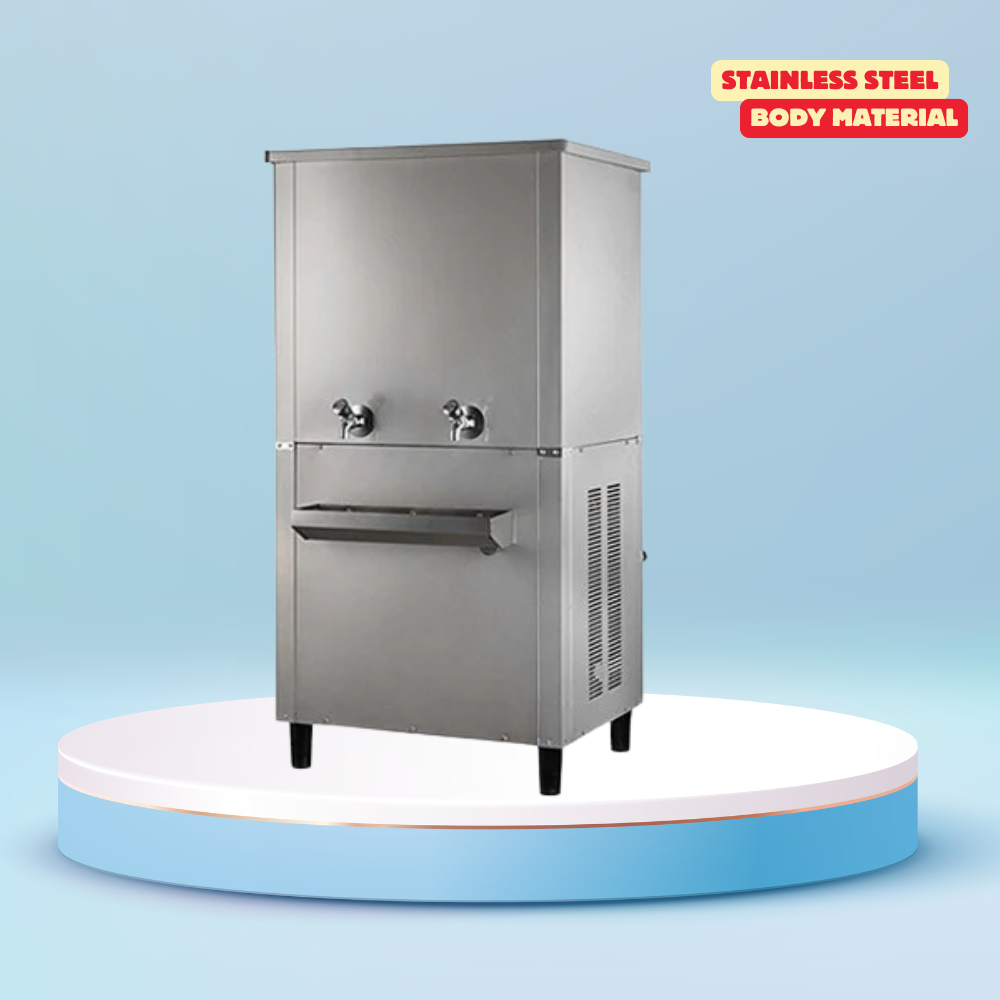 Stainless steel water cooler with multiple taps, Nirvana NSW150150. Stainless steel water cooler with multiple taps, Nirvana NSW150150.
